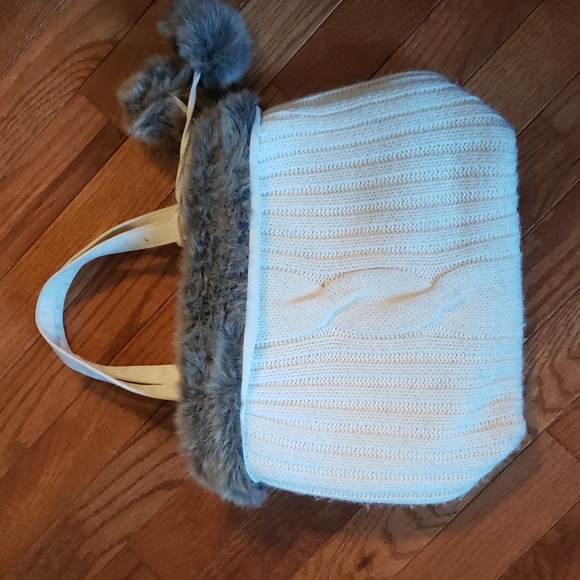 WOMENS WINTER PURSE BAG, WHITE - Picture 1 of 5